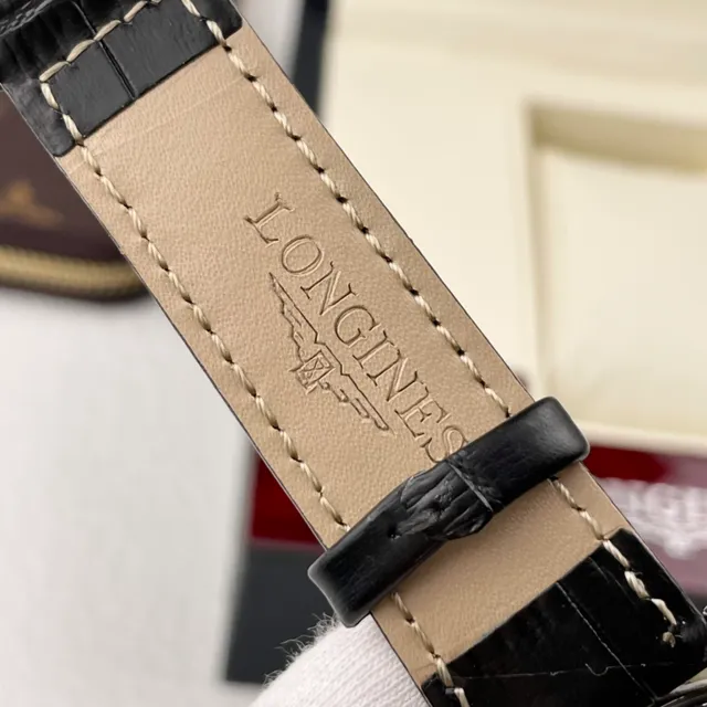 Longines Silver Black Minimalist Case Mechanical Watch 2