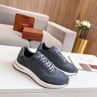 Loro Piana গ্রে সুয়েড এবং নাইলন লাইফস্টাইল স্নিকার্স