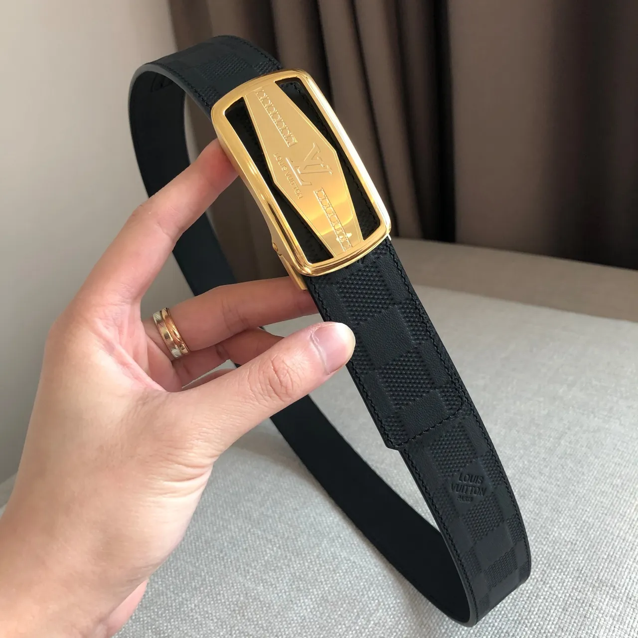 Ceinture Louis Vuitton Automatique Damier Graphite Cuir 3