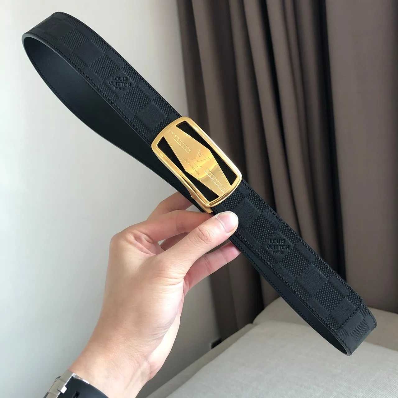 Ceinture Louis Vuitton Automatique Damier Graphite Cuir 4