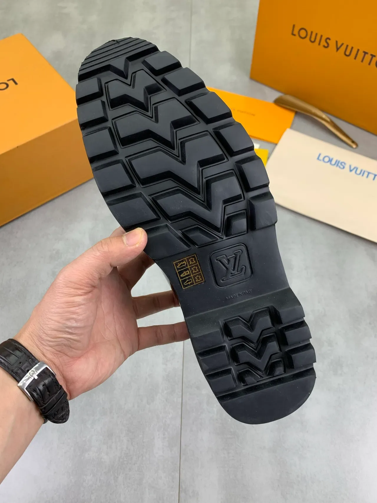 लुई विट्टोन काला Cap-Toe Checkerboard Damier Graphite चमड़ा ऑक्सफोर्ड जूते 3