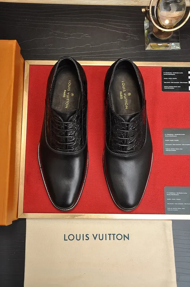 Louis Vuitton Black Cap-Toe Oxford Shoes 5