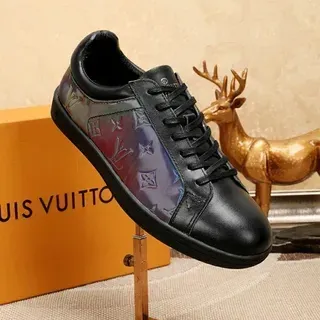 Louis Vuitton 黑色多色低帮真皮鞋面休闲运动鞋