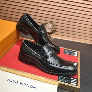 Louis Vuitton أسود جلد مصقول حزام مونوغرام لوافر
