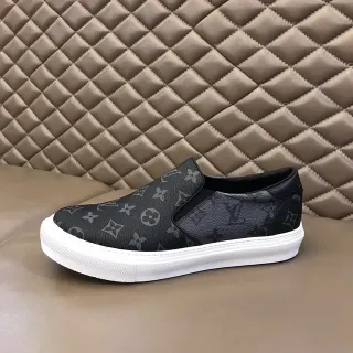 Louis Vuitton Zapatillas Lifestyle Negro Blanco Slip-On Monogram