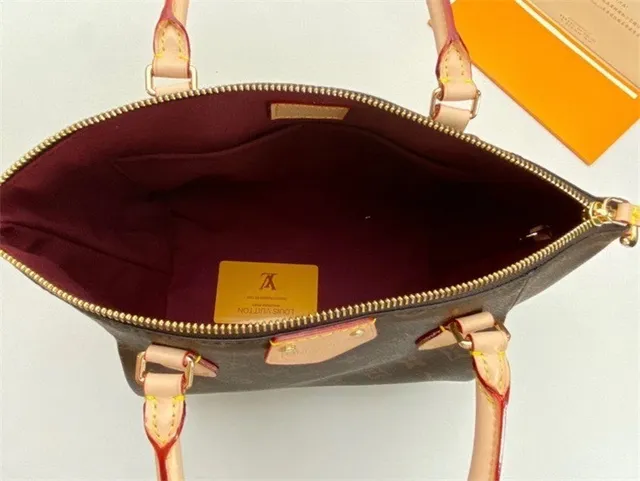 Louis Vuitton Bolsa Boston Marrom Bege Monograma Lona Silhueta Estruturada 5