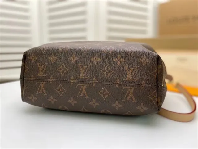 Louis Vuitton Bolsa Boston Marrom Bege Monograma Lona Silhueta Estruturada 7