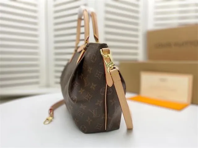 Louis Vuitton Bolsa Boston Marrom Bege Monograma Lona Silhueta Estruturada 8