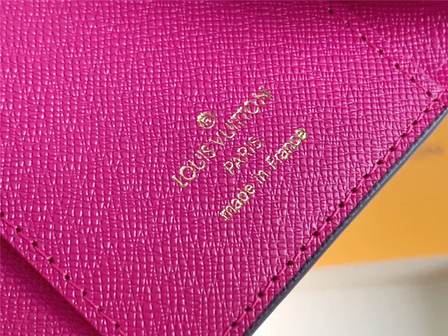 Louis Vuitton Marrom Rosa Damier Ebène Canvas Envelope Flap Short Wallet 5