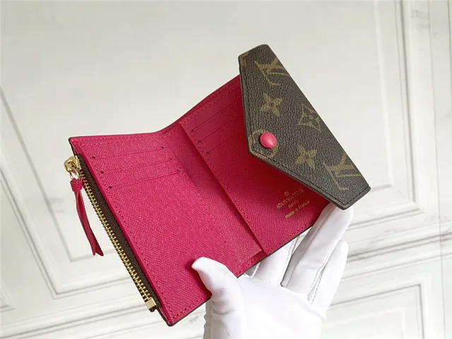 Louis Vuitton Marrom Rosa Damier Ebène Canvas Envelope Flap Short Wallet 8
