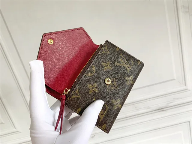 Louis Vuitton Marrom Rosa Damier Ebène Canvas Envelope Flap Short Wallet 15