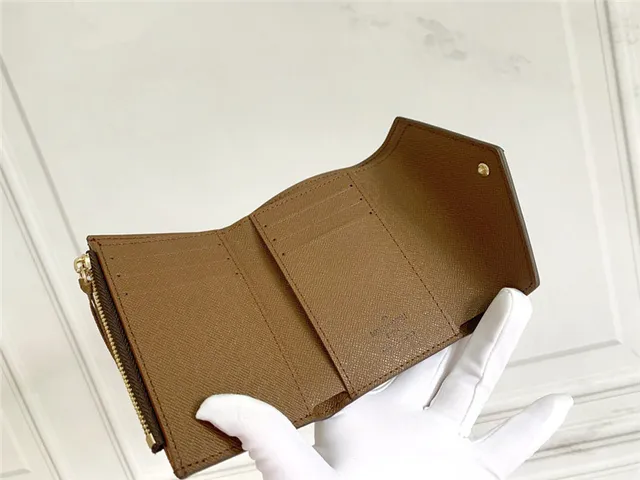 Louis Vuitton Marrom Rosa Damier Ebène Canvas Envelope Flap Short Wallet 23