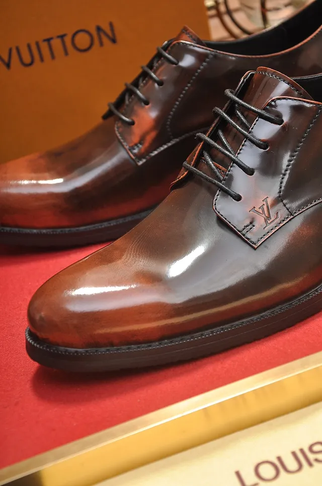 Louis Vuitton Brown Polished Cap-Toe Oxford Shoes 2