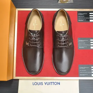 Louis Vuitton বাদামি চকচকে চামড়ার অক্সফোর্ড জুতো