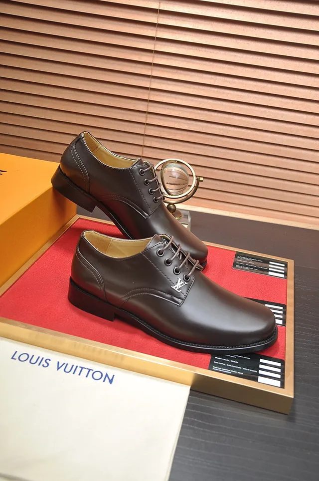 Louis Vuitton 棕色抛光皮革牛津鞋 5