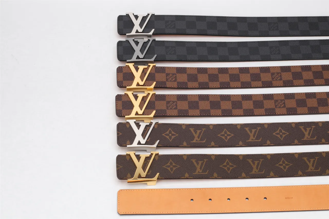 Louis Vuitton Brown Silver Monogram-Coated Canvas Interlocking LV Buckle Leather Belt 2