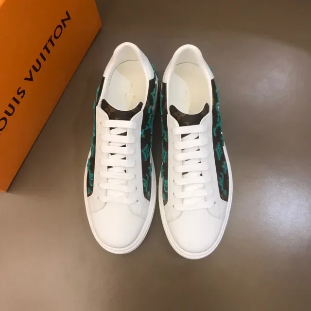 Louis Vuitton Brown White Monogram Canvas Upper Leather Accents Lifestyle Sneakers 9