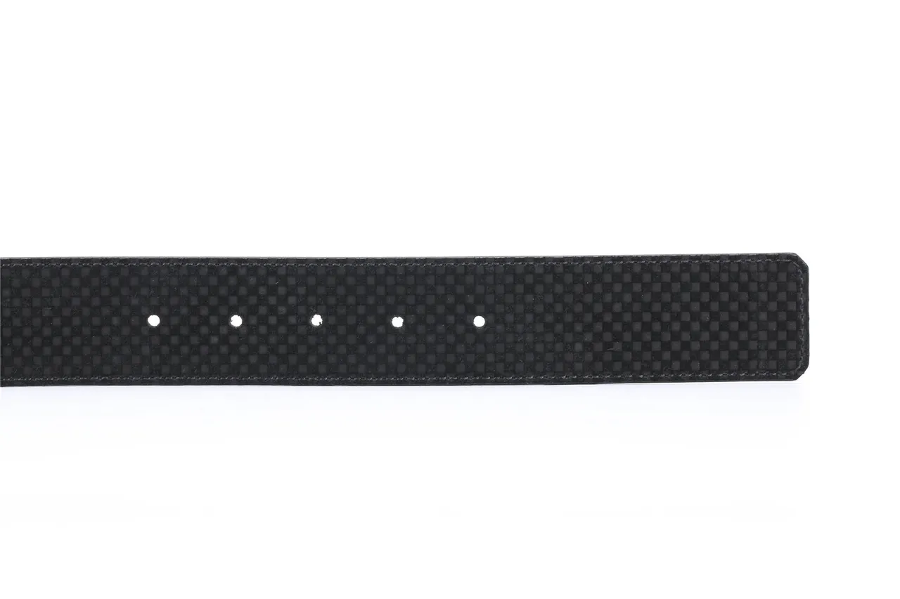 Louis Vuitton Carbon Fiber Texture LV Monogram Buckle Leather Belt 9