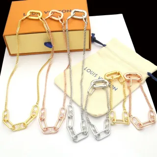 Louis Vuitton लিঙ্ক চেইন हार সোনা গোলাপি সোনা রুপো हार