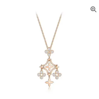 Louis Vuitton Dentelle de Diamants Pingente de Diamantes em Ouro Rosa