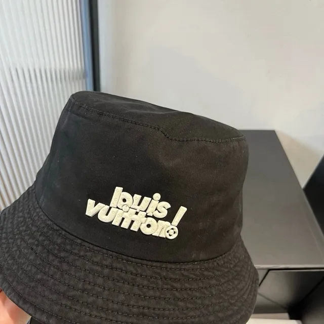 Louis Vuitton Embroidered Logo Black Bucket Hat 9