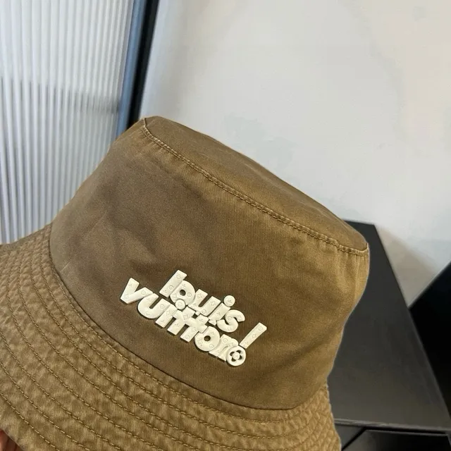 Louis Vuitton Logo Bordado Sombrero de Cubo Oliva 5
