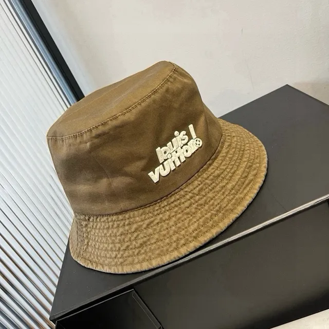 Louis Vuitton Logo Bordado Sombrero de Cubo Oliva 6
