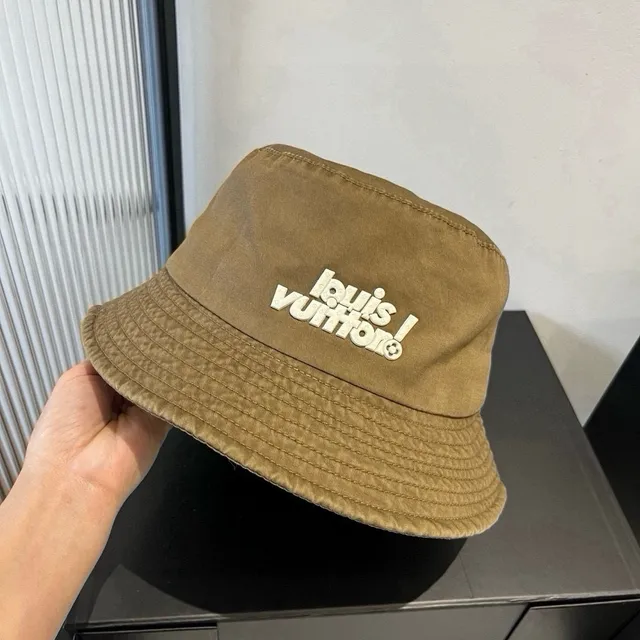 Louis Vuitton Logo Bordado Sombrero de Cubo Oliva 8