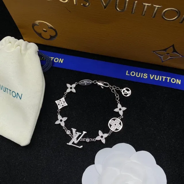 Louis Vuitton Coleção Flower Pulseira com Cristais e Monograma 7