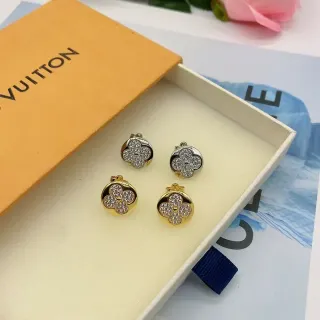 Louis Vuitton Brincos Motivo Floral Pavé Cristal