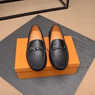 Louis Vuitton Horsebit 1955 Black Pebbled Leather Loafers