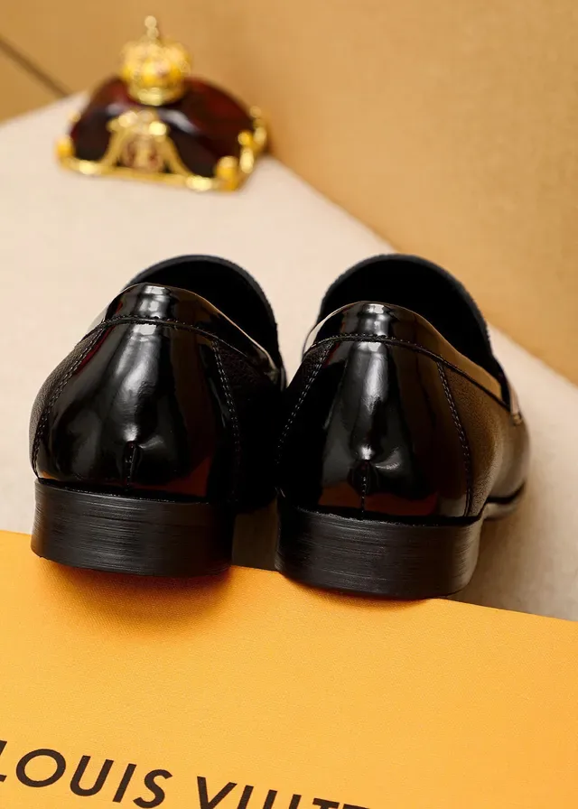 Louis Vuitton Loafer Black and Beige Damier Check Leather Loafers 7