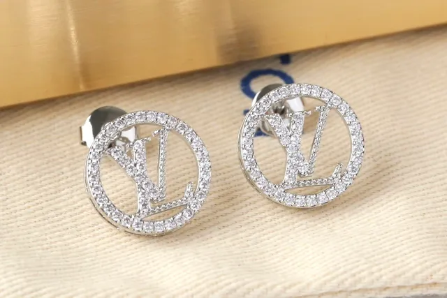 लुई विटन LV सर्किल Pavé स्टड ईयरिंग्स 6