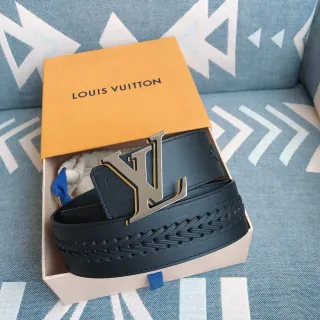 Louis Vuitton LV Initiales बुनकर चमड़ा बेल्ट
