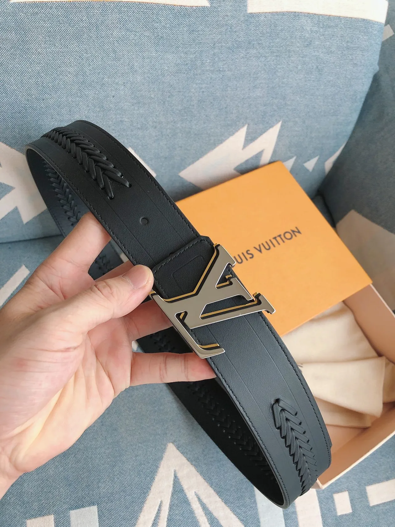 Louis Vuitton LV Initiales Braided Leather Belt 5