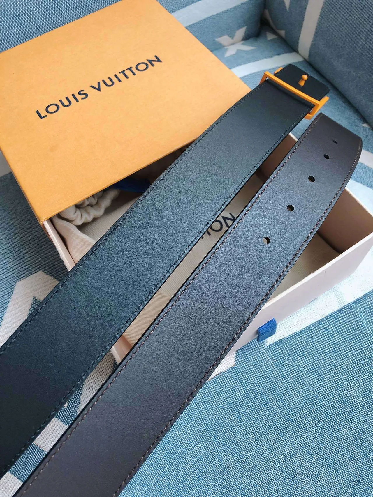 Louis Vuitton LV Initiales Brown Leather Belt 3