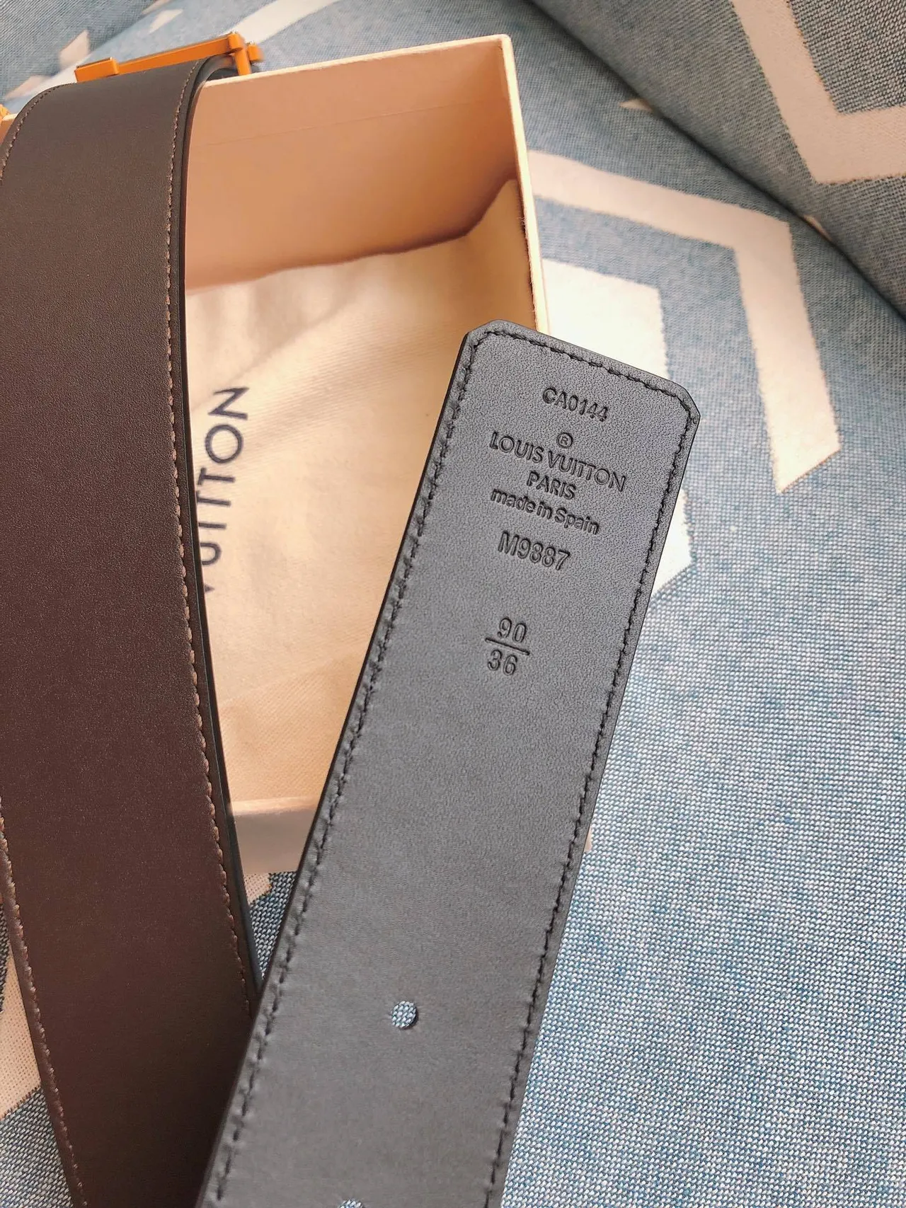 Louis Vuitton LV Initiales Brown Leather Belt 4
