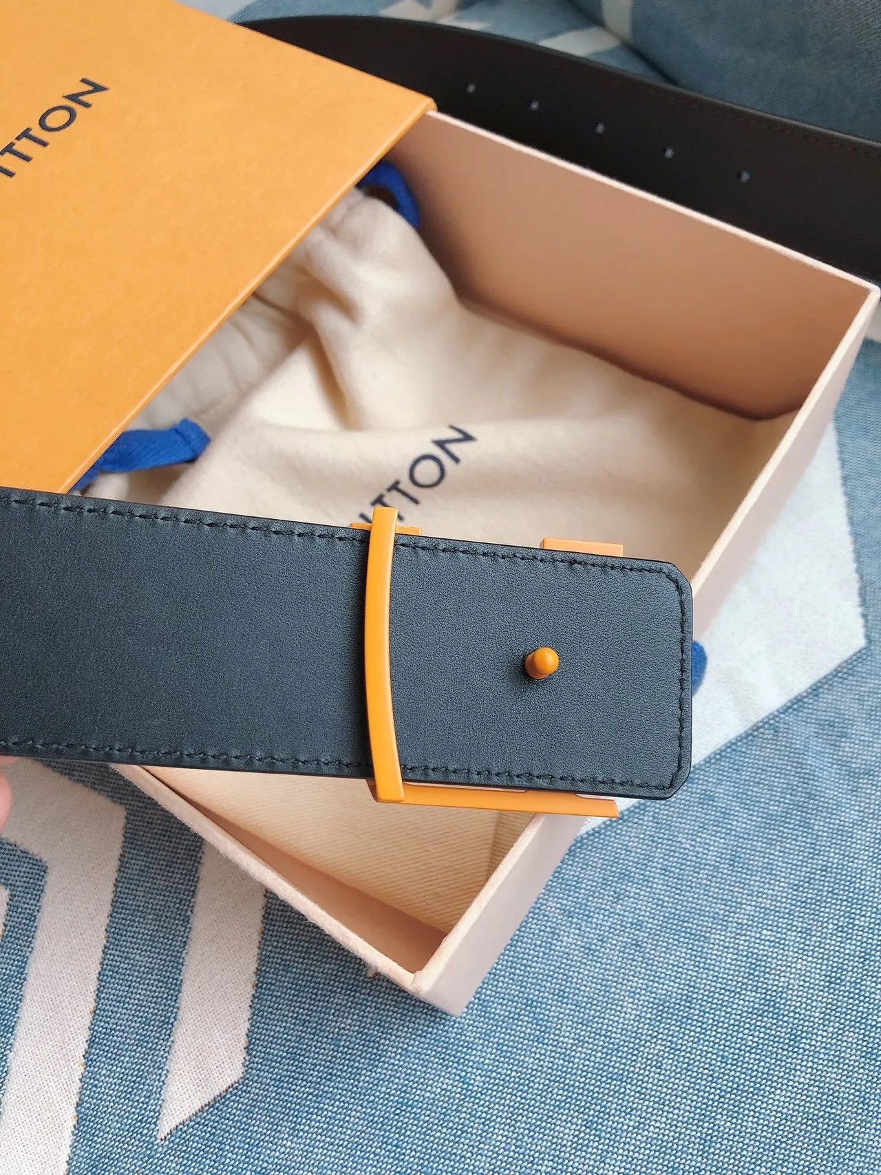 Louis Vuitton LV Initiales Brown Leather Belt 6