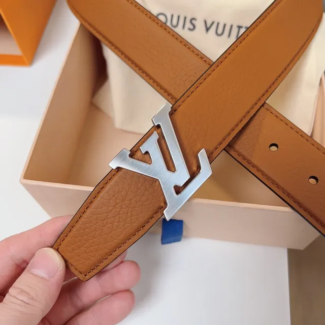 Louis Vuitton LV Initiales Interlocking Buckle 皮革腰带 3