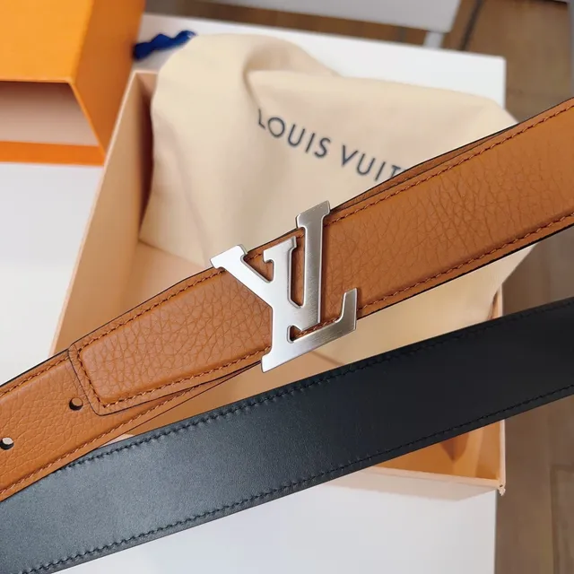 Louis Vuitton LV Initiales Interlocking Buckle 皮革腰带 5
