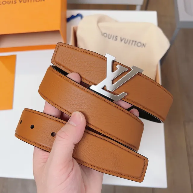 Louis Vuitton LV Initiales Interlocking Buckle 皮革腰带 7