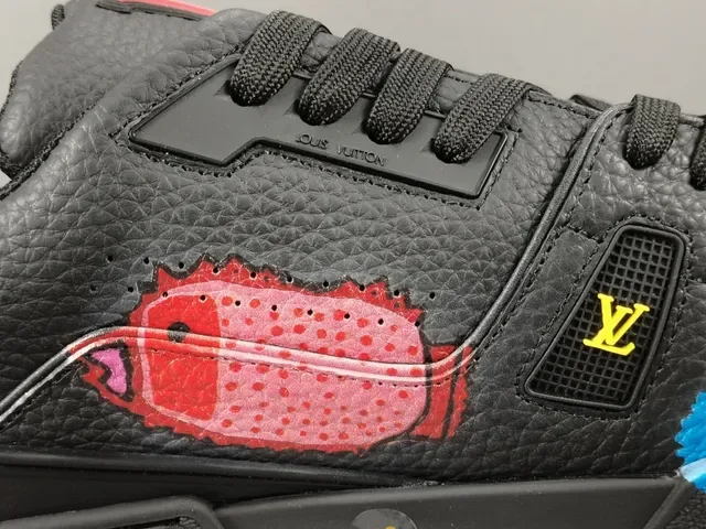 Louis Vuitton LV Trainer Black Graphic Appliqué Lifestyle Sneakers 5