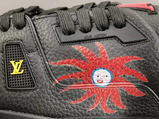Louis Vuitton LV Trainer Black Graphic Appliqué Lifestyle Sneakers 8