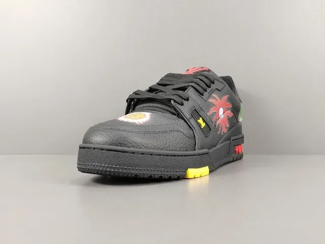 Louis Vuitton LV Trainer Black Graphic Appliqué Lifestyle Sneakers 15