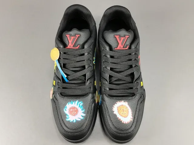 Louis Vuitton LV Trainer Black Graphic Appliqué Lifestyle Sneakers 16