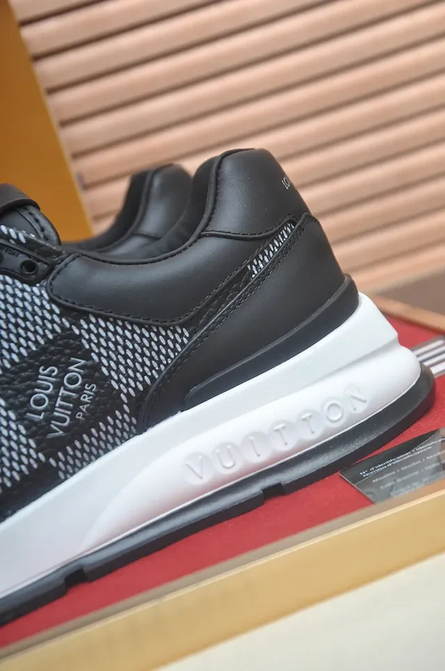 Louis Vuitton LV Trainer Black White Low-Top Leather-Mesh Hybrid Lifestyle Sneakers 2