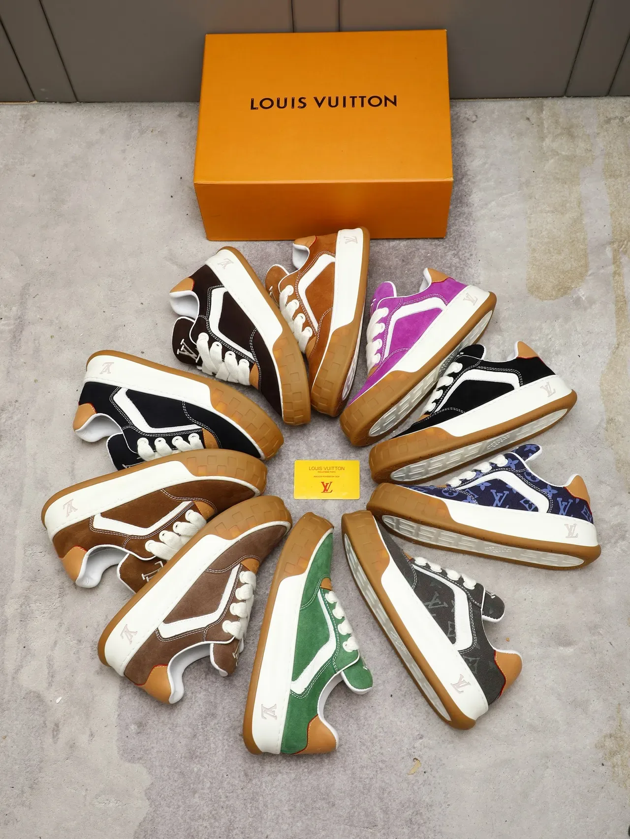 Louis Vuitton LV Trainer Black White Tan Gum Lifestyle Sneakers 2