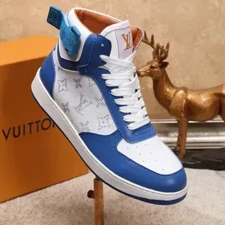 Louis Vuitton LV Trainer 蓝白高帮印花生活方式运动鞋