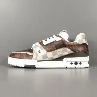 Louis Vuitton LV Trainer Zapatillas Lifestyle Marrón Beige Monograma Lona Suela Plataforma Gruesa