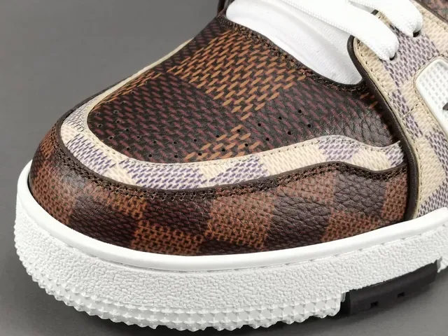 Louis Vuitton LV Trainer Chaussures Lifestyle Marron Beige Monogramme Canvas Semelle Plateforme Épaissie 9
